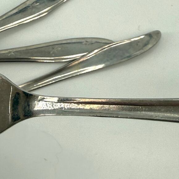 MARCREST Set of 4 Atomic Starburst MCM Cocktail Forks Stainless Made in the USA - Picture 4 of 5